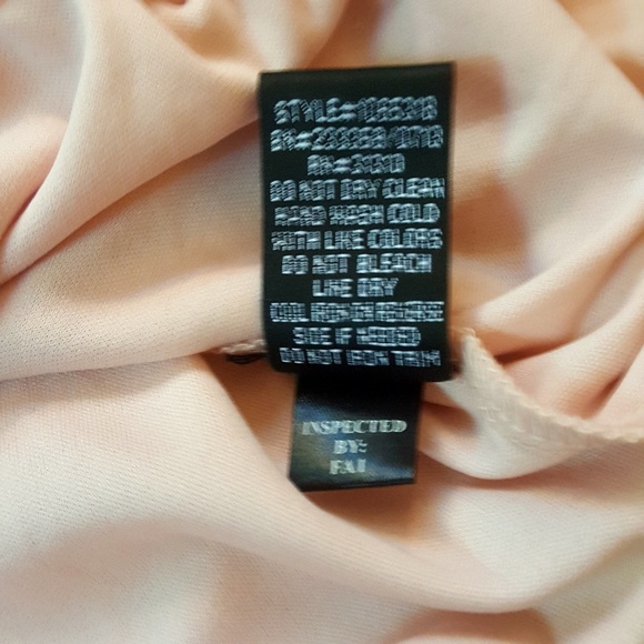 A. Byer Blush Sheer Top Built in Cami Sz M NWT - Picture 4 of 5